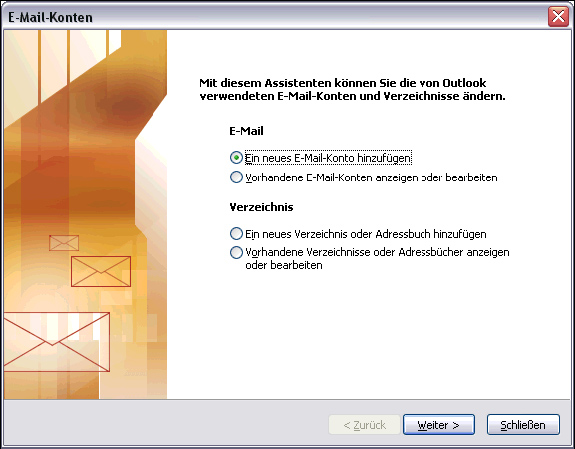 Outlook E-Mail einrichten